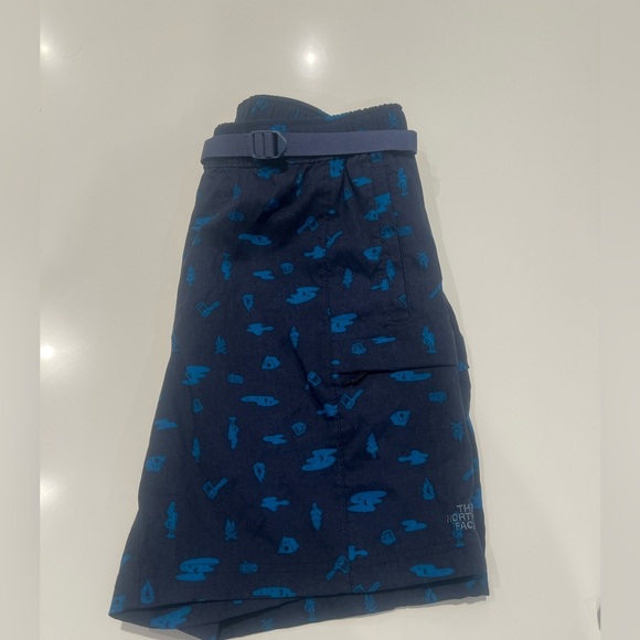 North Face Shorts Mens Medium Blue Cargo V Belted Performance Stretch Adult - Picture 5 of 8